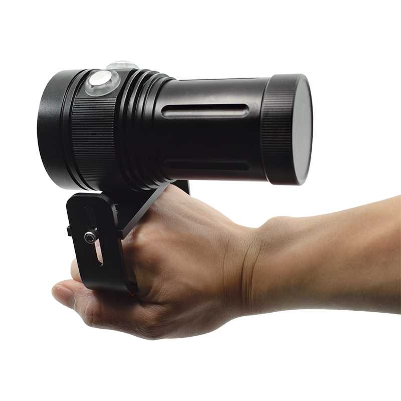 Underwater Diving LED Video Fill Flashlight. 3 Emitting Colors. 4*18650